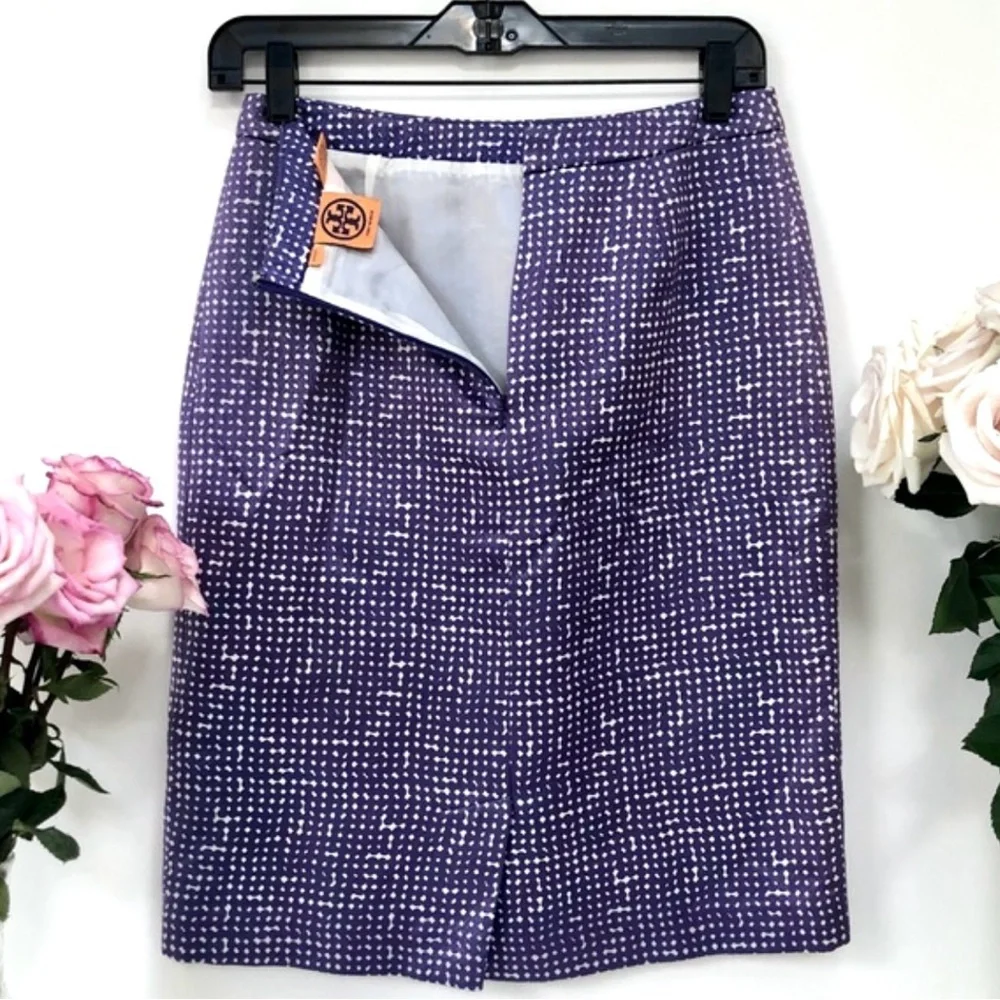❤️ TORY BURCH ❤️ Silk and Wool Pencil Skirt - Picture 3 of 10